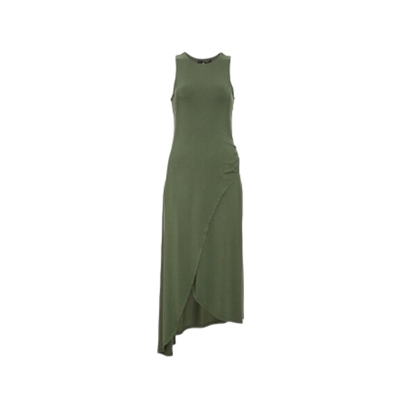 Tart Collections Women Faux Wrap Asymmetrical Maxi Dress Green Size Small - Picture 2 of 16